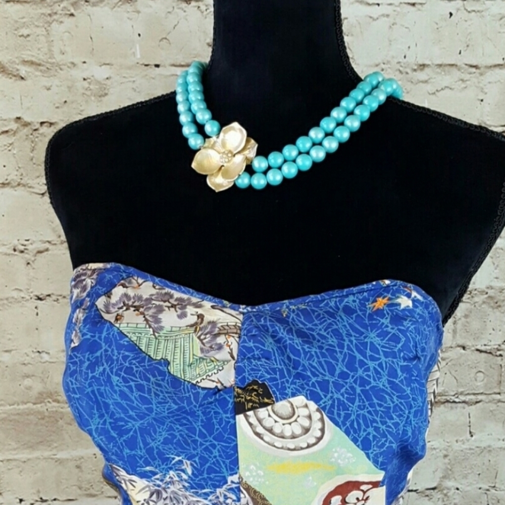 VINTAGE Hawaiian Bead Necklace with Flower - Picture 2 of 7